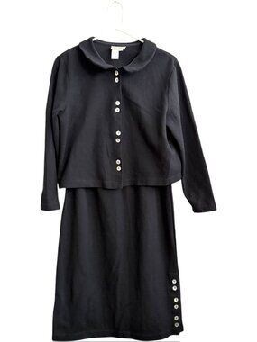 Coldwater Creek Black Cardigan and Skirt Set
